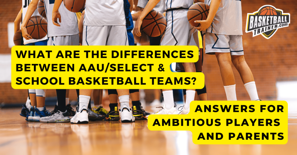 what are the differences between aau and school basketball teams