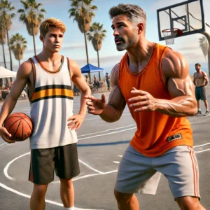Hermosa Beach Basketball Trainers teaching at Valley Ardmore Courts